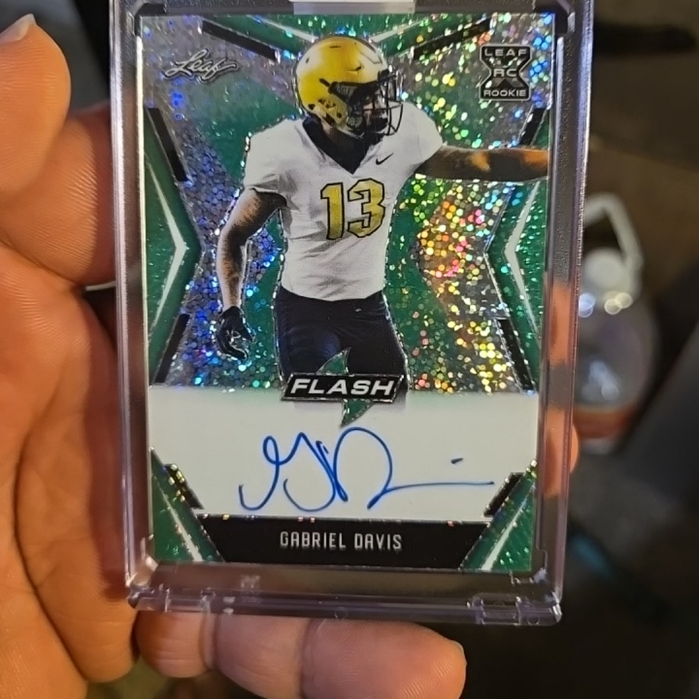GABRIEL DAVIS 2020 Leaf Flash On Card AUTOGRAPH Rookie #16/20 BUFFALO BILLS